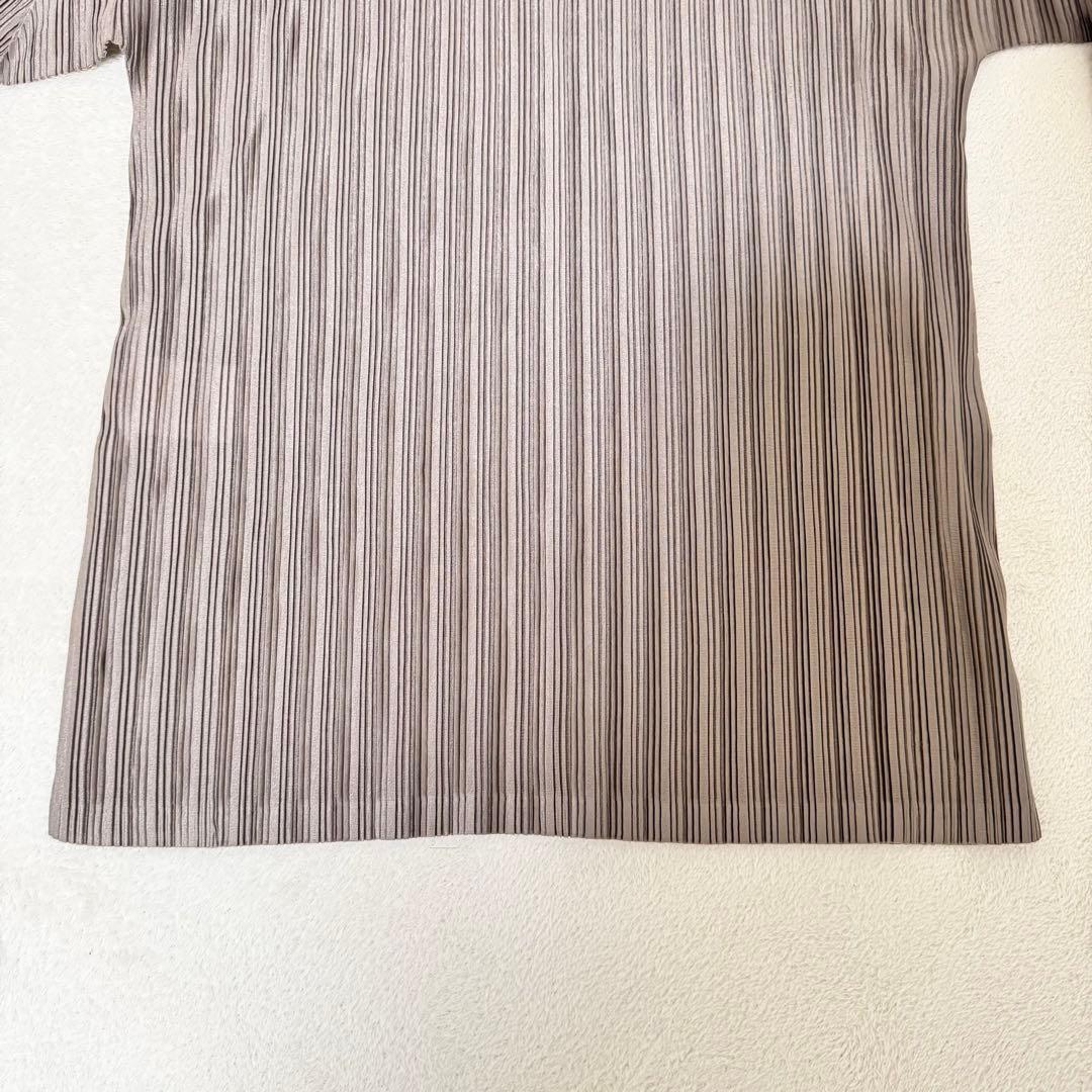極美品✨PLEATS PLEASE プリーツ　Vネック　ブラウン　トップス