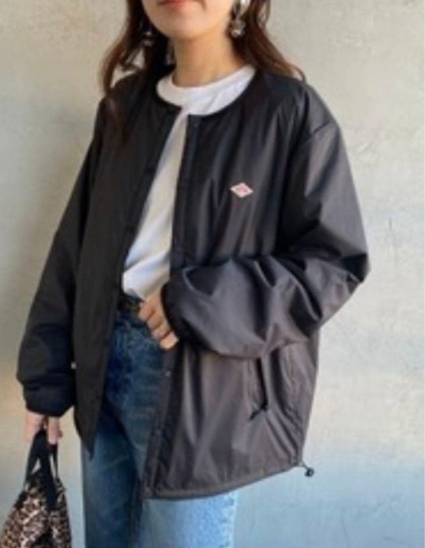 DANTON ダントン インサレーション ノーカラーストレッチナイロンジャケット