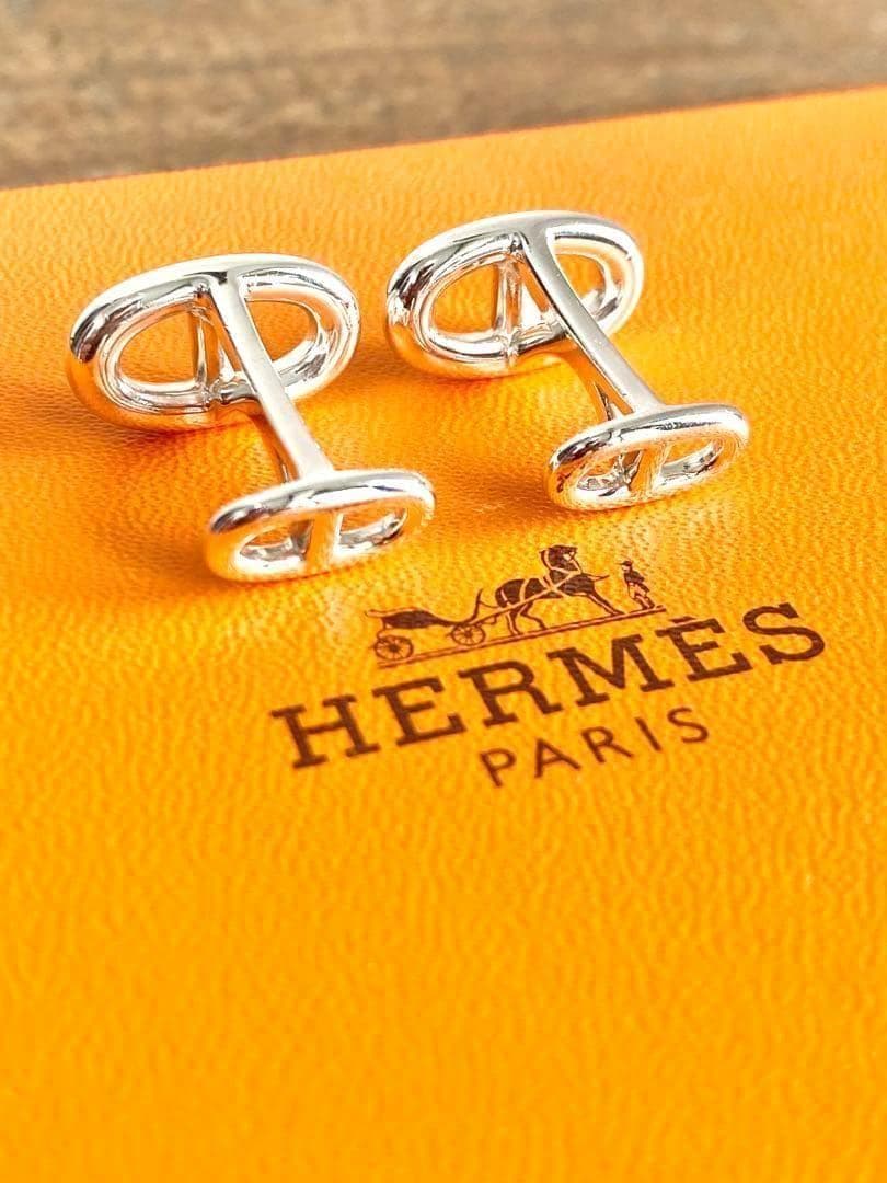 HERMES エルメス 925シルバー シェーヌダンクル カフリンクス カフス