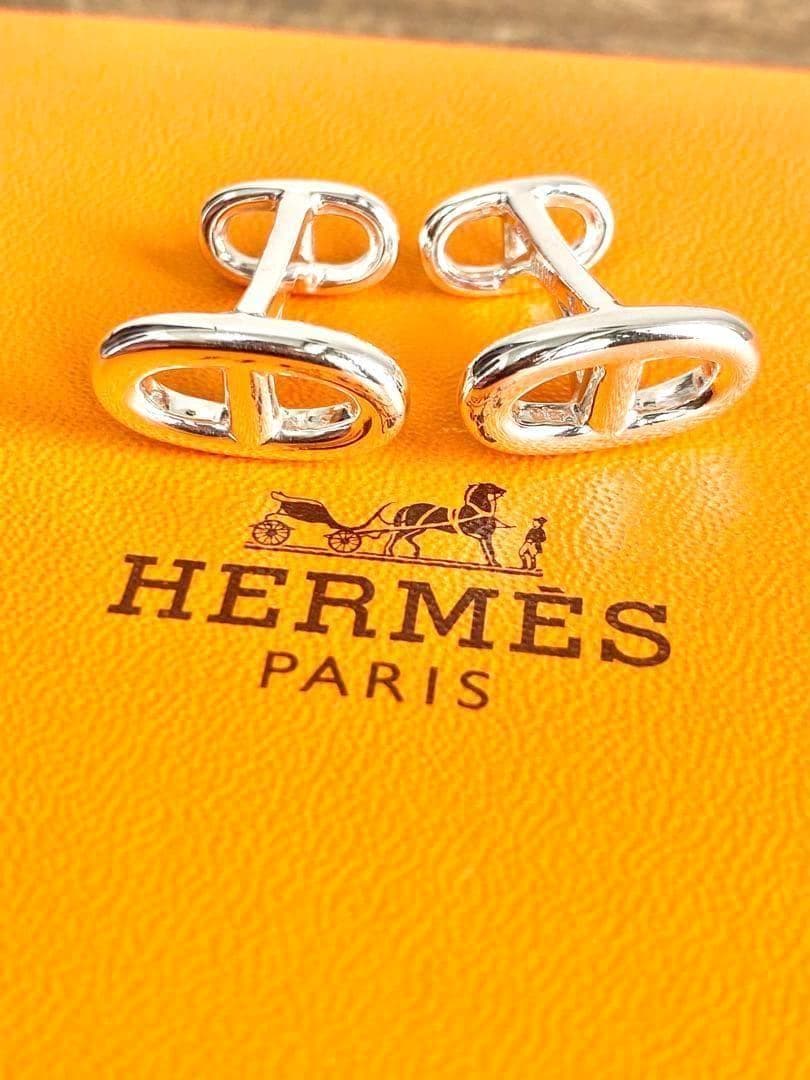 HERMES エルメス 925シルバー シェーヌダンクル カフリンクス カフス