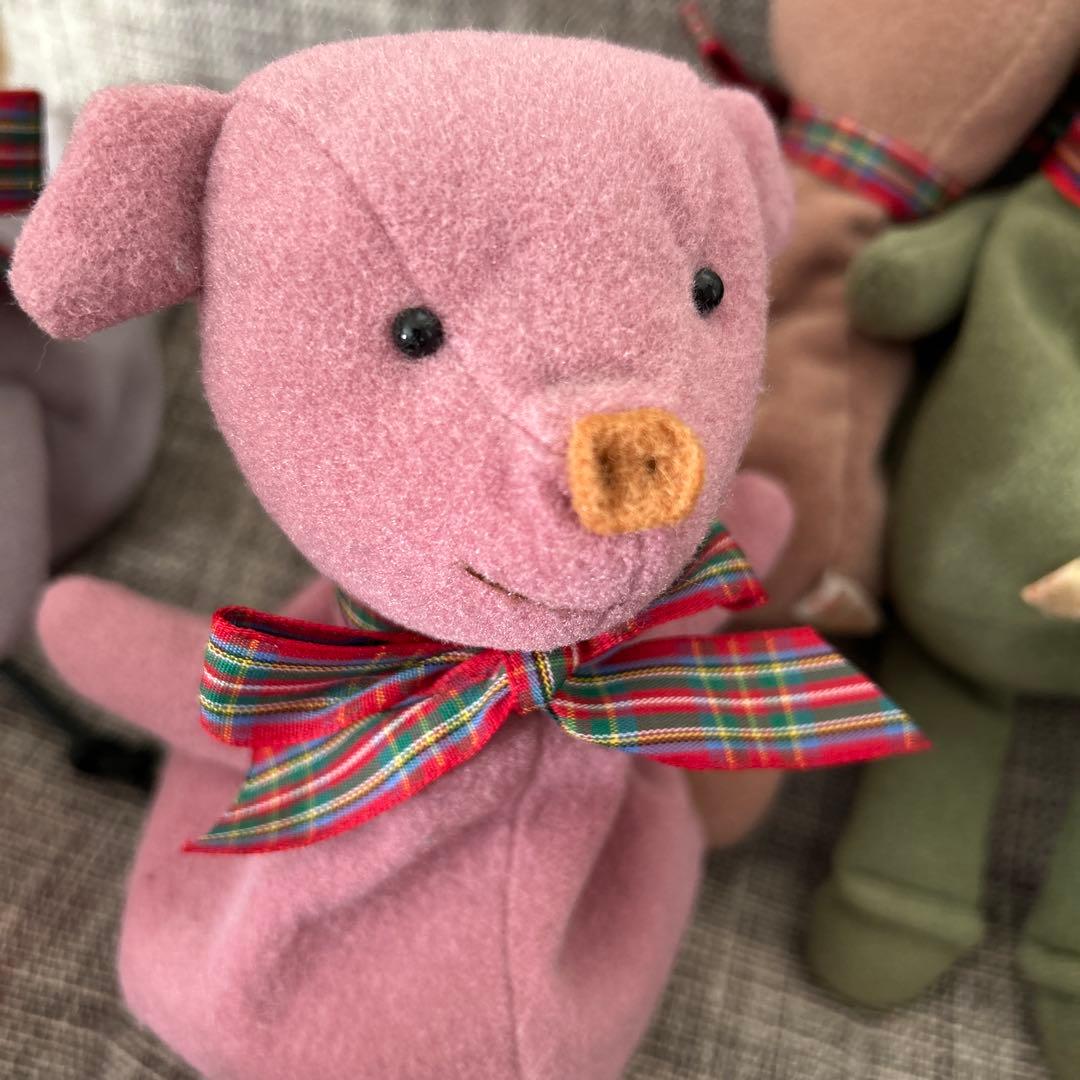 超希少★昭和レトロ　sekiguchi プチフルール ぬいぐるみ　動物　５体