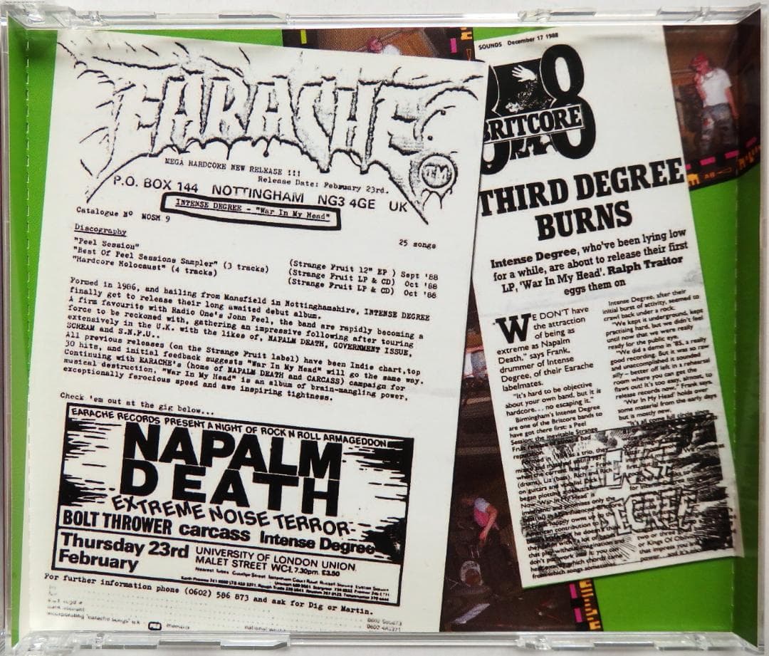 限定盤 帯 美品 INTENSE DEGREE War In My Head