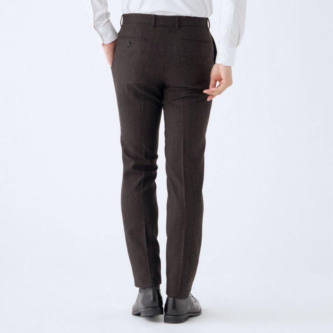 ブラウンスーツ　秋冬　ストライプ