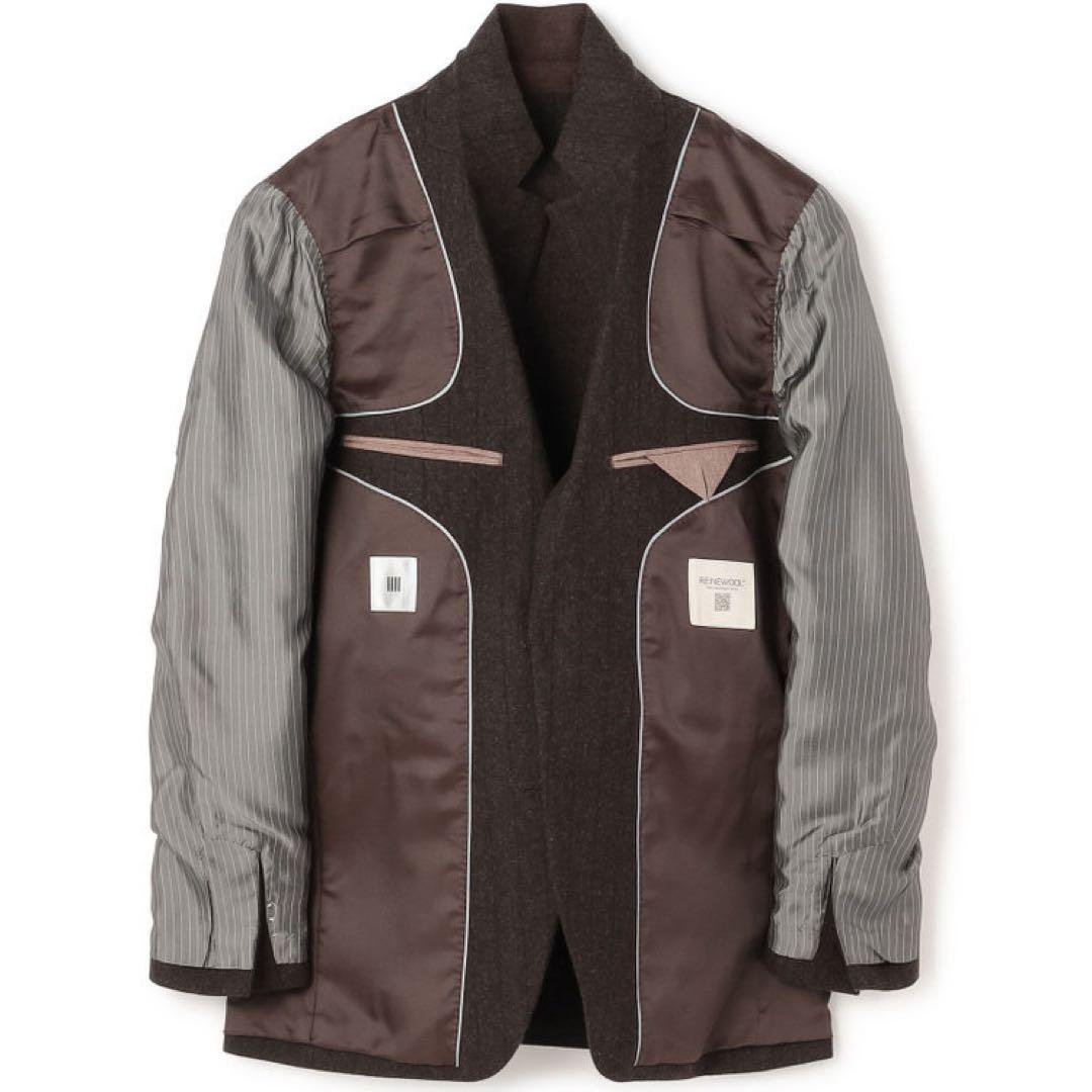 ブラウンスーツ　秋冬　ストライプ