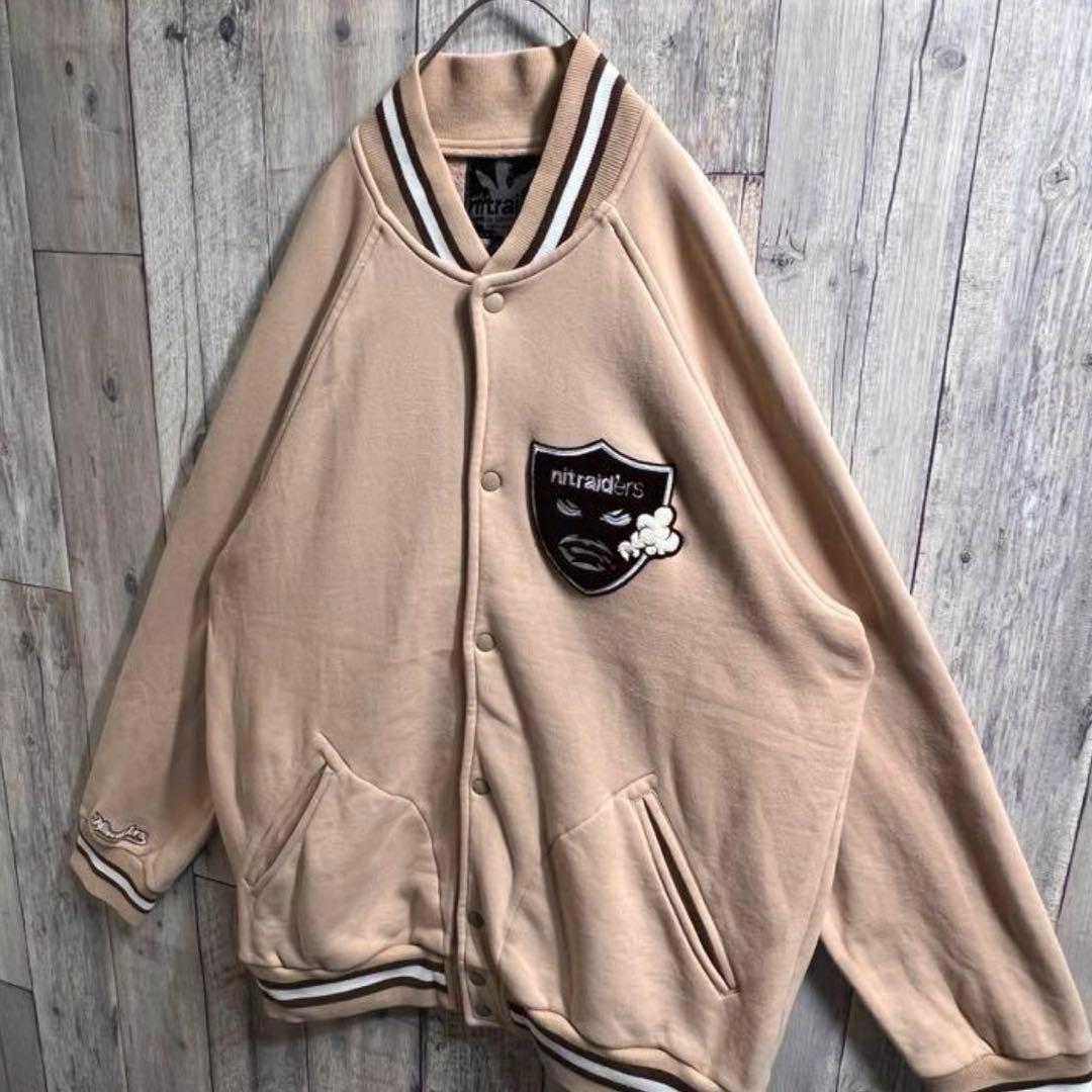レア　ナイトレイド　スタジャン　nitraid スウェットスタジャン　XL