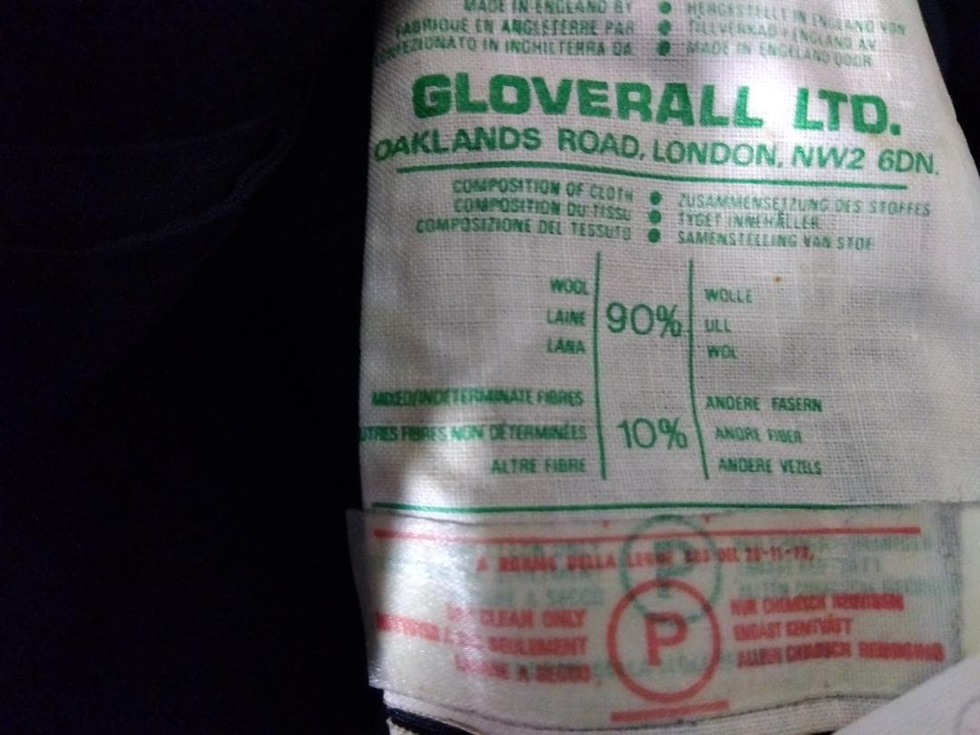 美品！GLOVERALLグローバーオール　ピーコート　USサイズ40（M～L）