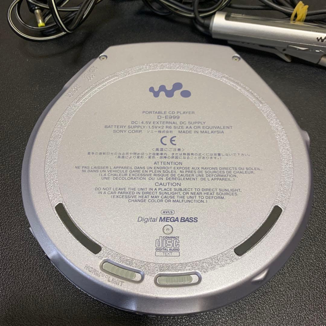 SONY WALKMAN ポータブルCDプレイヤー D-E999 動作確認済み