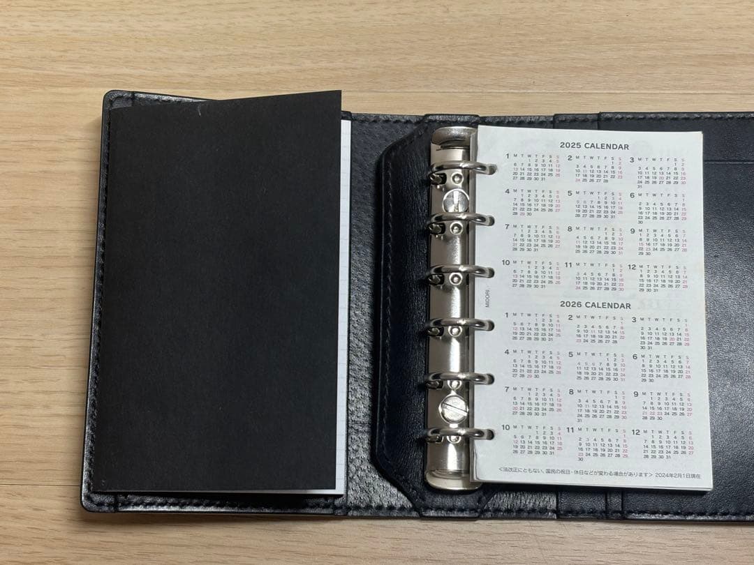 ひまわりページ 3つ折りタイプシステム手帳 ミニ6（20mmリング）