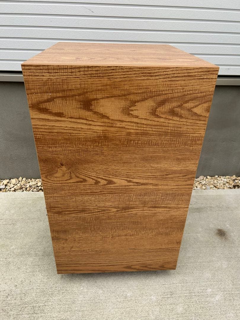 木目調 × スチール製 オーディオラック／AV機器ラック／ラック　キャスター付②