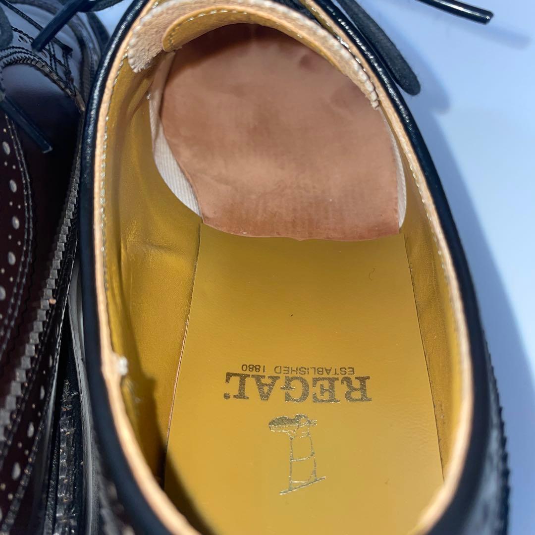 【人気・美品】REGAL　2589 ウイングチップ レザー 茶 26EE