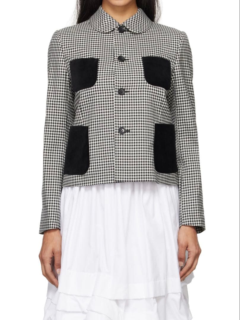 AD2024 コムデギャルソン ガールGIRL 丸襟ベロアポケットジャケット