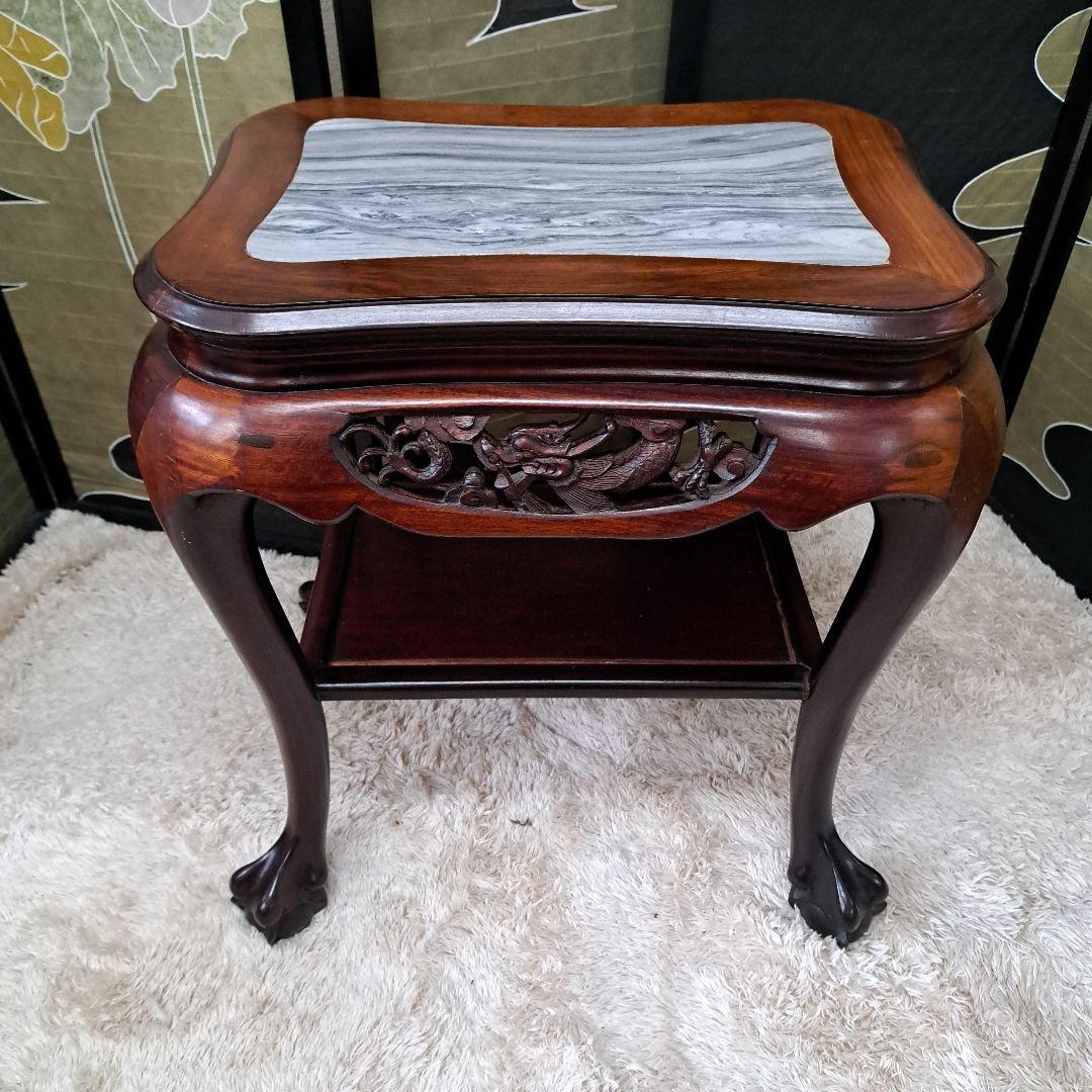 ♡石天板　龍の爪　サイドテーブル　花台　♡