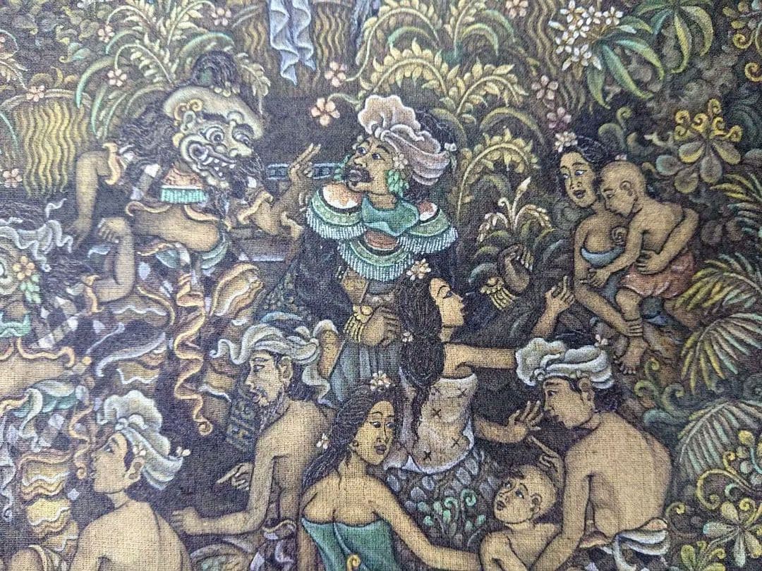 バリ絵　精緻な極細密画