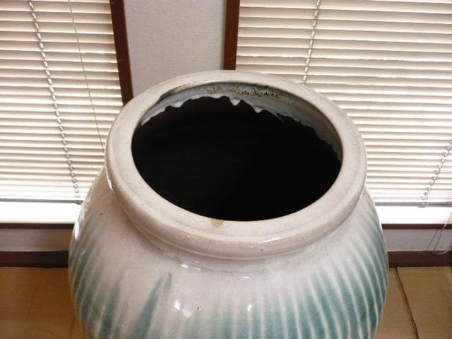 信楽焼 大壷 [B23301] 水瓶 陶磁器 壷 茶壷 茶道具 雨だれ