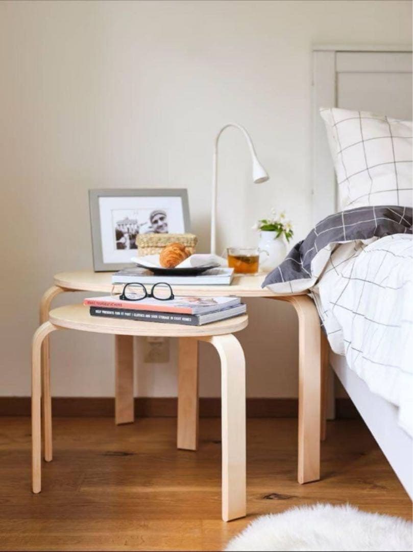 ■送料込■IKEA スヴァルスタ ネストテーブル ローテーブル 収納 木製家具机