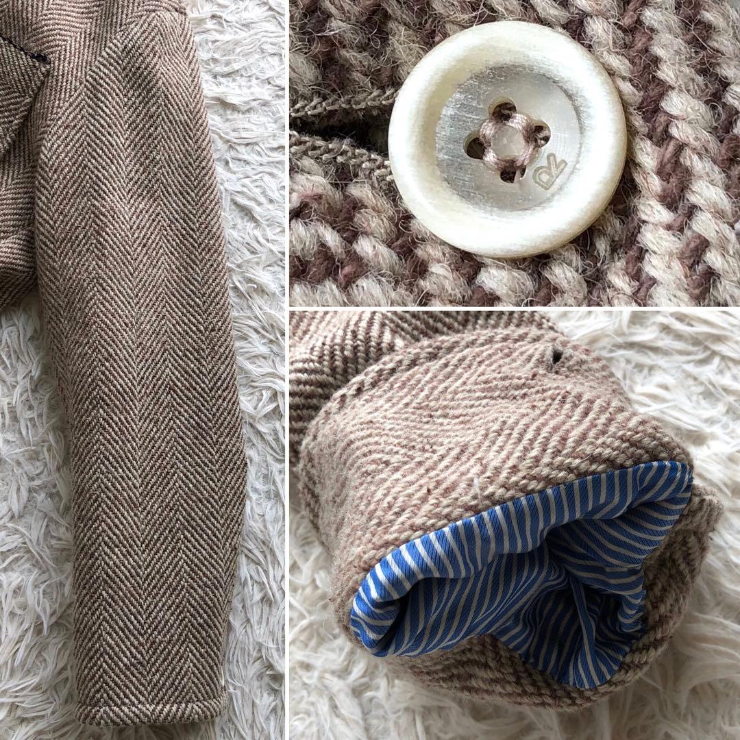 【現行未使用級】45R ツイードメルトンチロリアンジャケット　ヘリンボーン