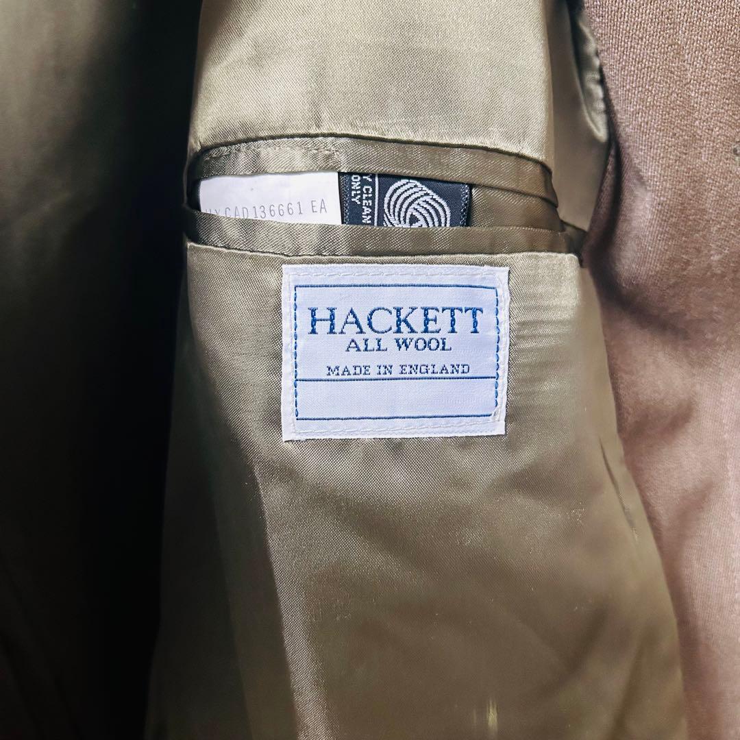 希少 英国製 HACKETT ハケット ウールチェスターコート L ブラウン系