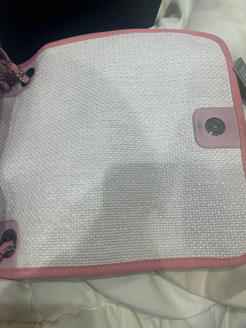 ら*む様 シャネル ドーヴィル Wチェーン ストロー ラフィア ショルダー バッ