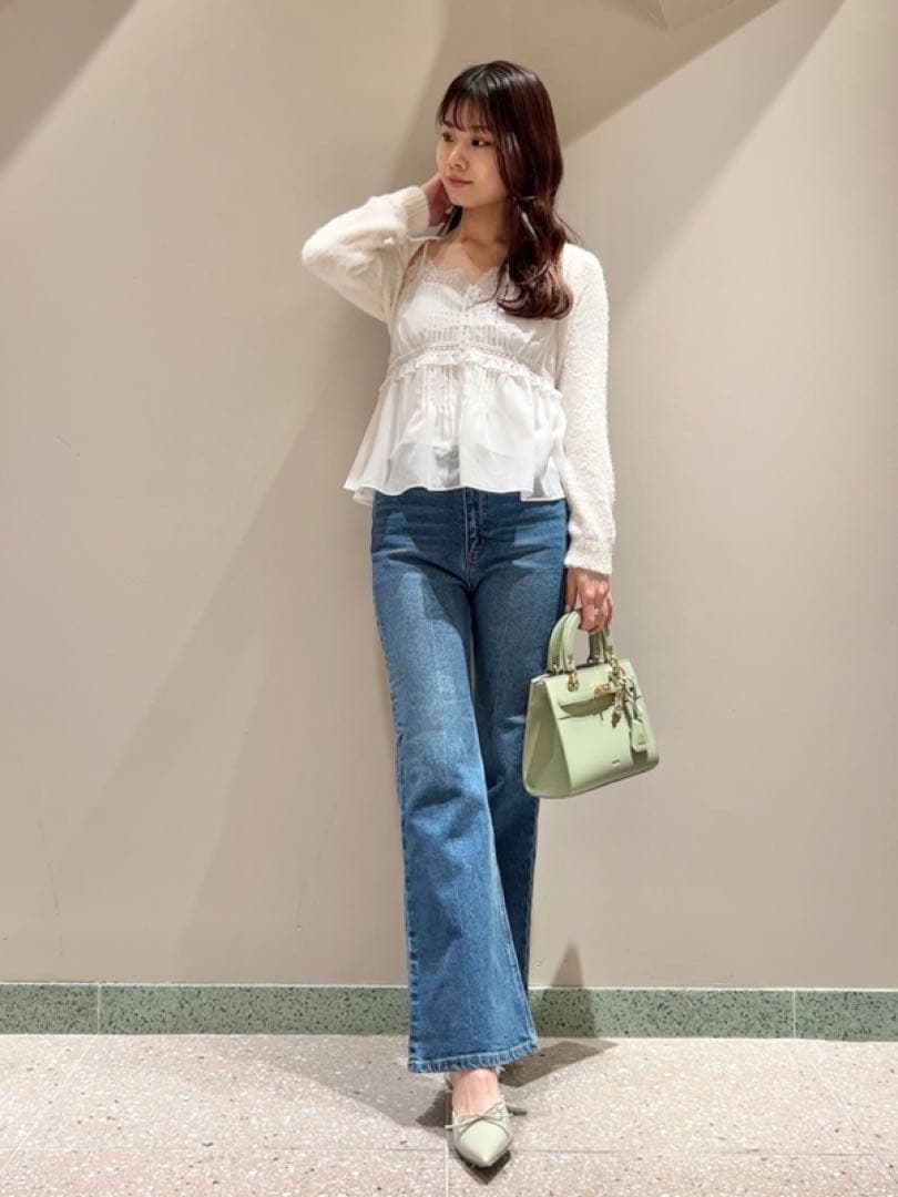 ボレロ×レースキャミセットアップ　スナイデル　SNIDEL ホワイト