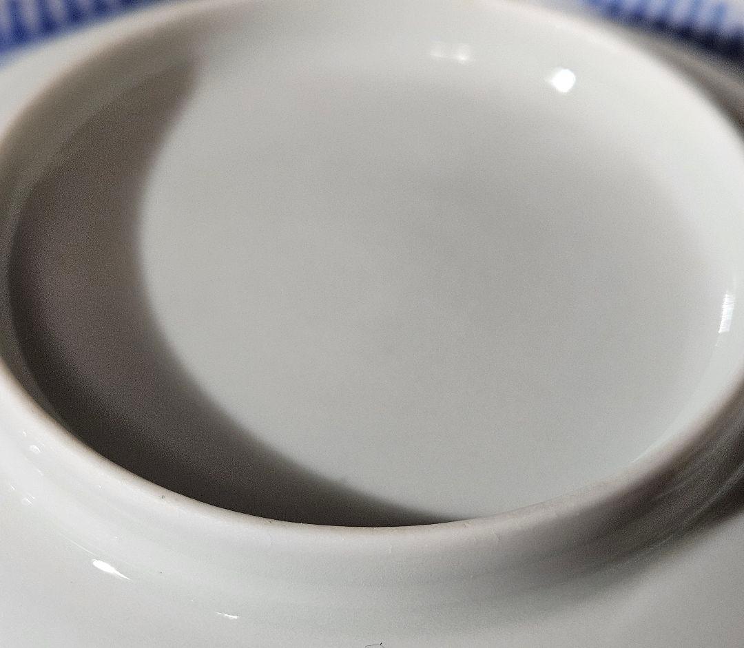 江戸時代末期〜明治時代　色鍋島　草花図 裏　櫛目文様　12.2cm　四寸皿5客