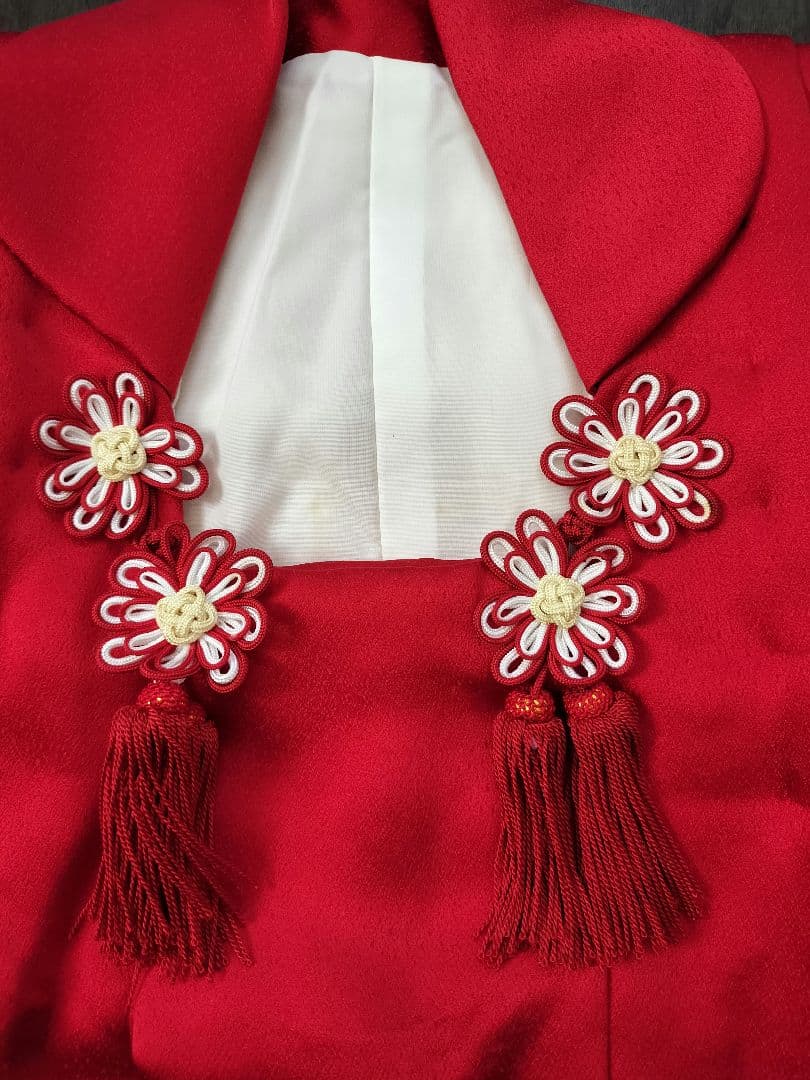 七五三 3歳 正絹 総絞り 着物 被布 草履　カバン　足袋　セット