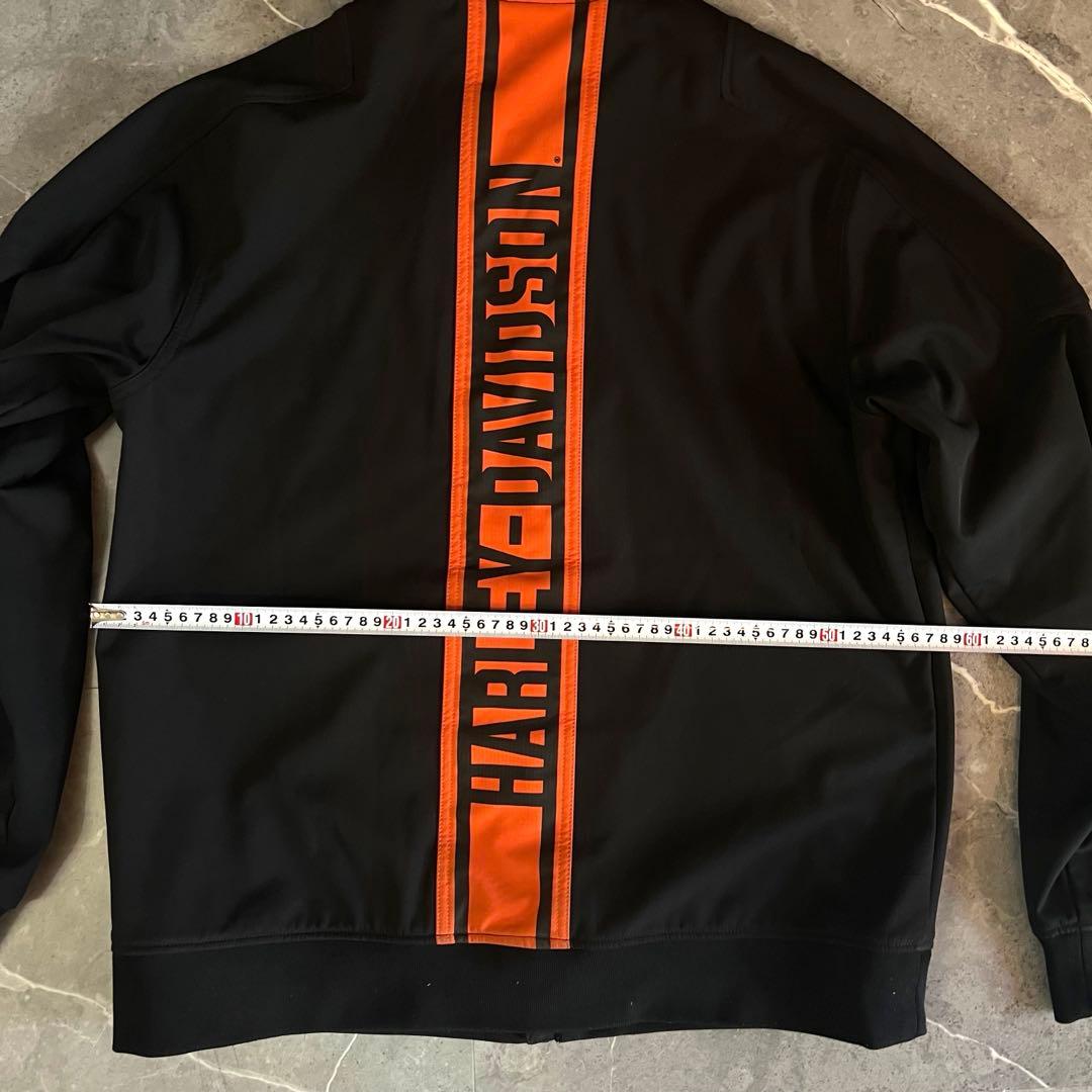 ハーレーダビッドソン バーティカルストライプフーデッドストレッチジャケット　L