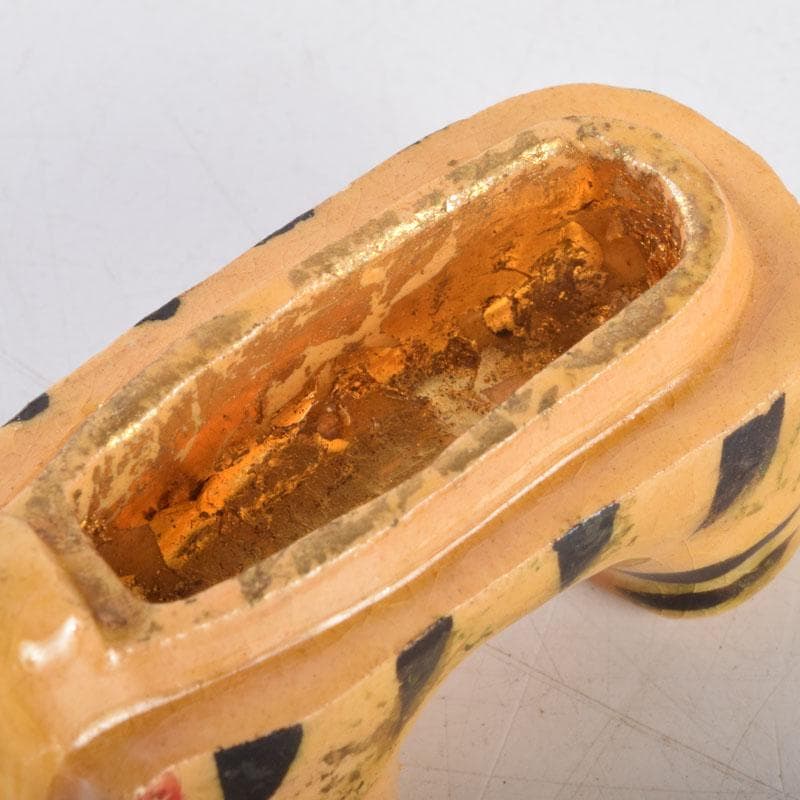 茶道具　京焼　清水六兵衛造　色絵　虎香合　干支　共箱　V　8807