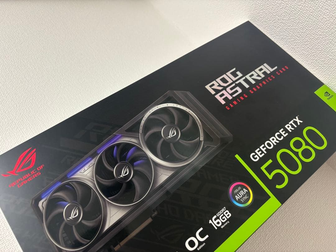 グラフィックボード・グラボ・ビデオカード ROG ASTRAL GEFORCE RTX 5080 OC 16GB