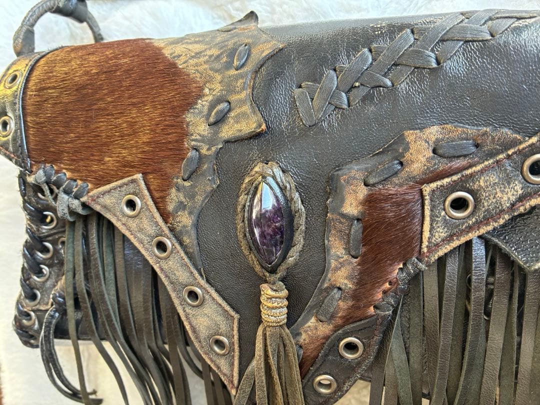 値下げ　美品　希少品　KMRii レザーショルダー バッグ