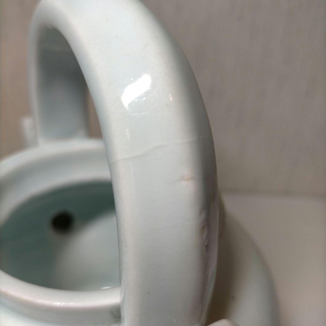 朝鮮古美術 　李朝白磁水注 　白磁提手水注