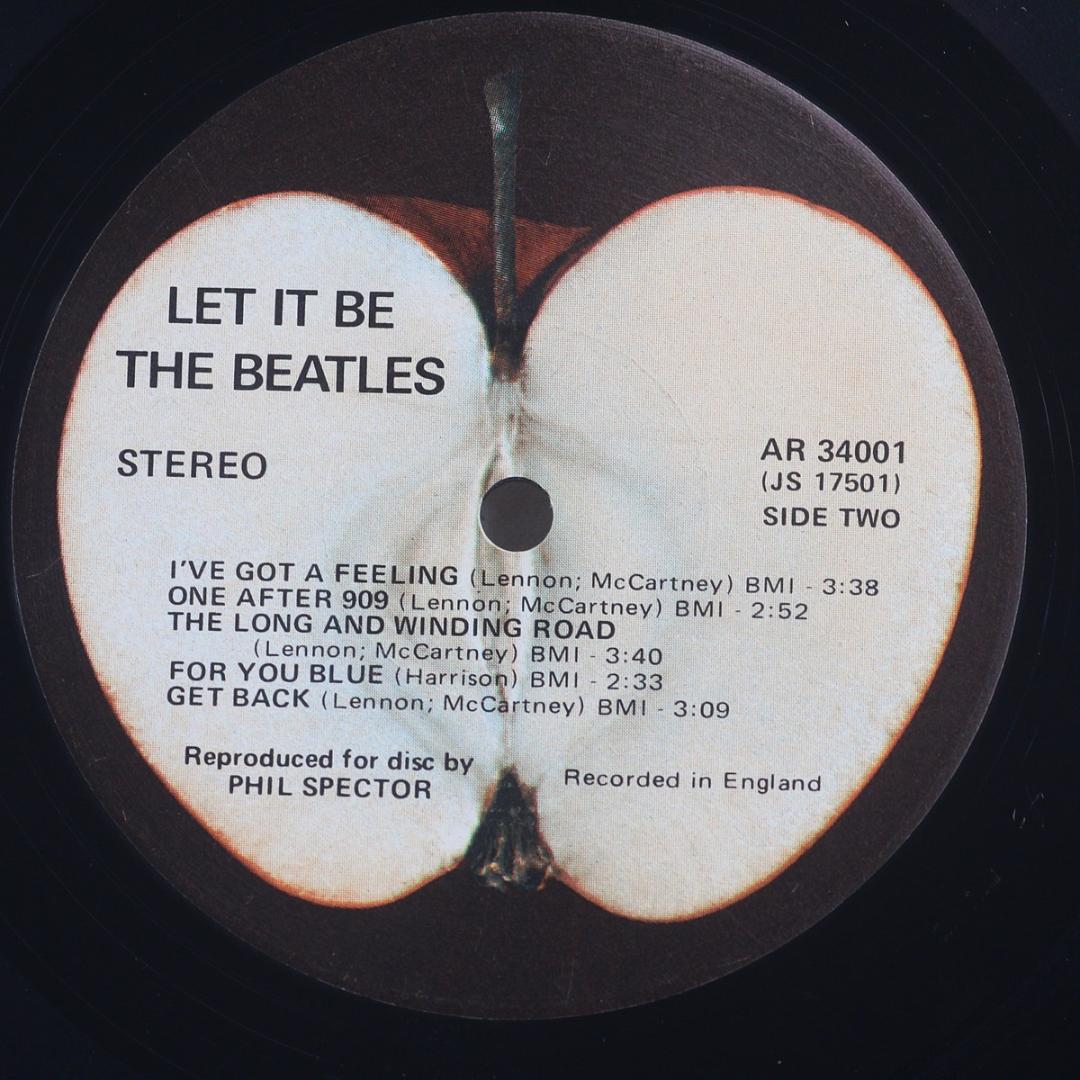 米LP The Beatles LET IT BE USステレオ レッドアップル