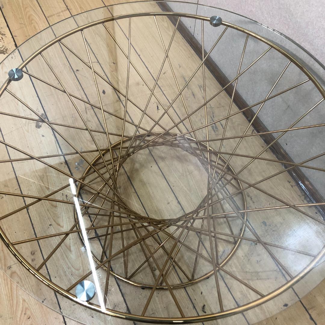 送料無料 美品 フランフラン マーリア コーヒーテーブル ゴールド 88285