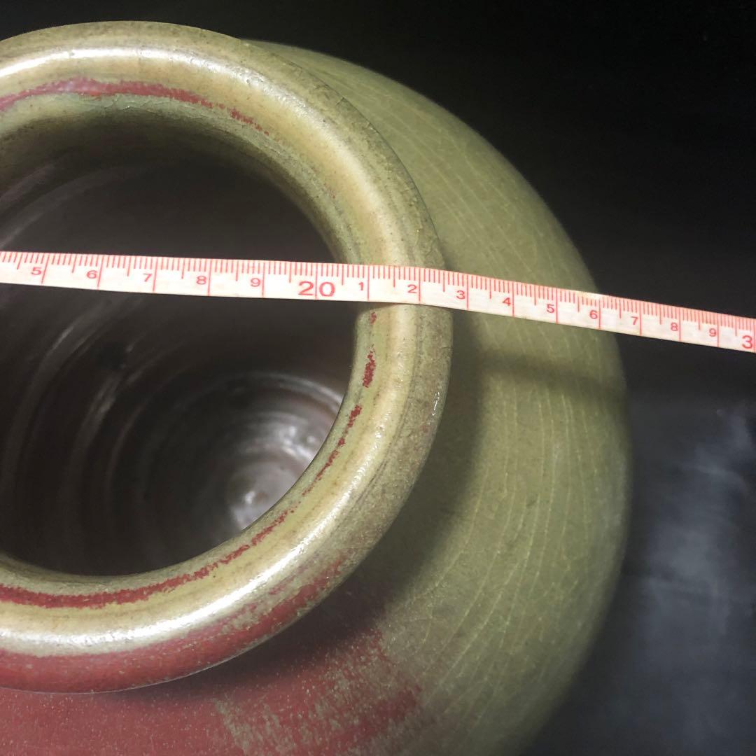 究極の古美術◾️蔵から美しく赤く色付いた梅の様なステキな壺、壷、花瓶が出てきました