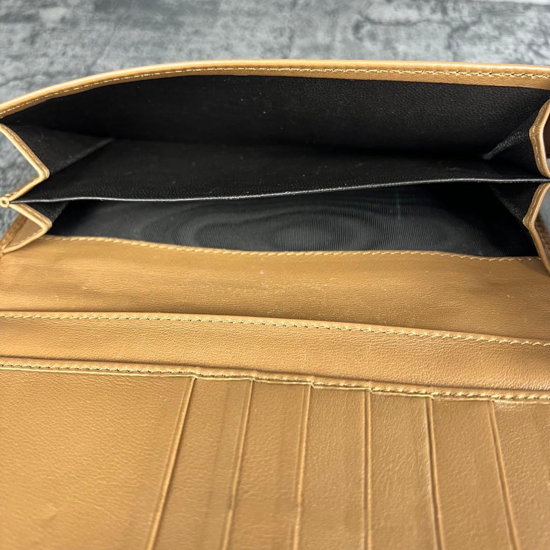 GUCCI シマレザー GG柄 長財布 インターロッキングチャーム