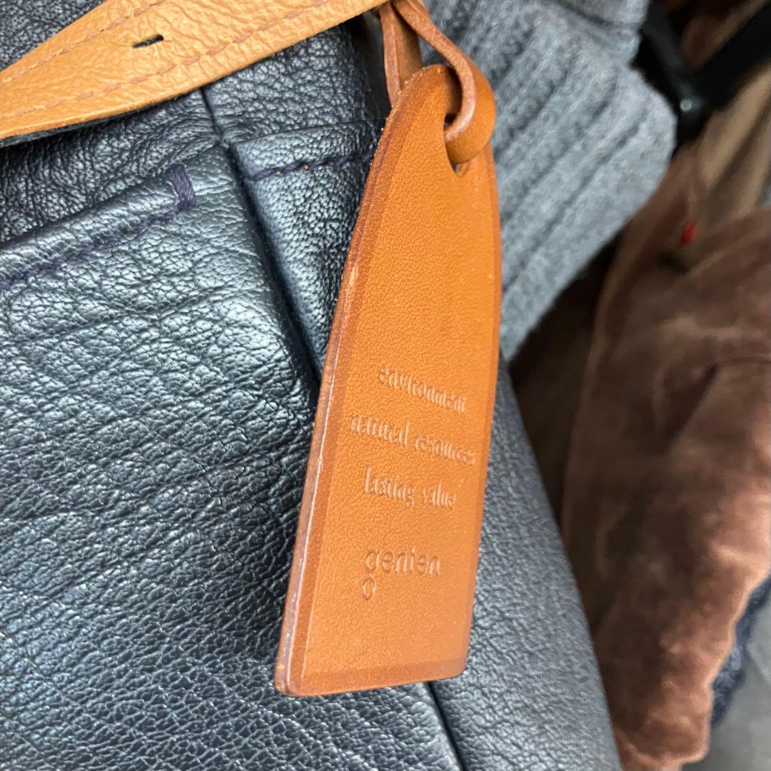 【美品】genten ゲンテン ショルダーバッグ TASCA タスカ ネイビー