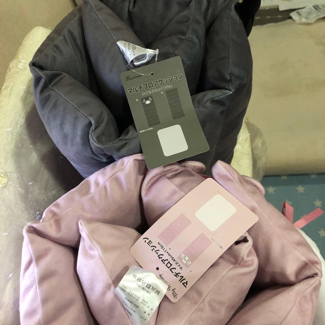 新品タグ付マイメロディ マルチフロアクッション長座布団 ゴロ寝枕　クロミ　セット