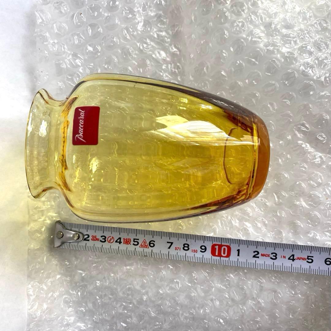 バカラ ナイアデス 一輪ざし 花瓶 アンバーイエロー 未使用品 ビンテージ 希少