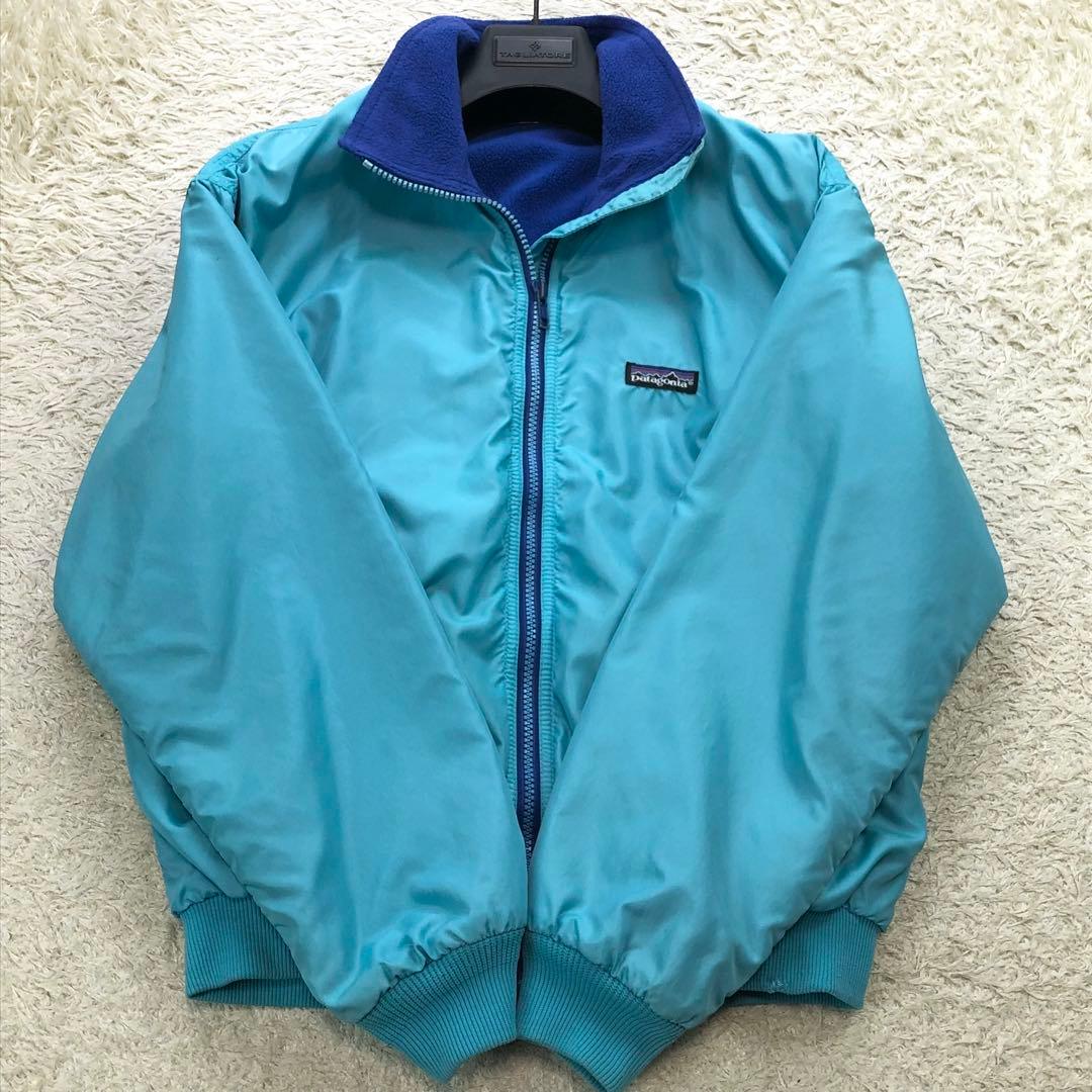 90s USA製 パタゴニア シェルドシンチラ ターコイズ フリース ジャケット