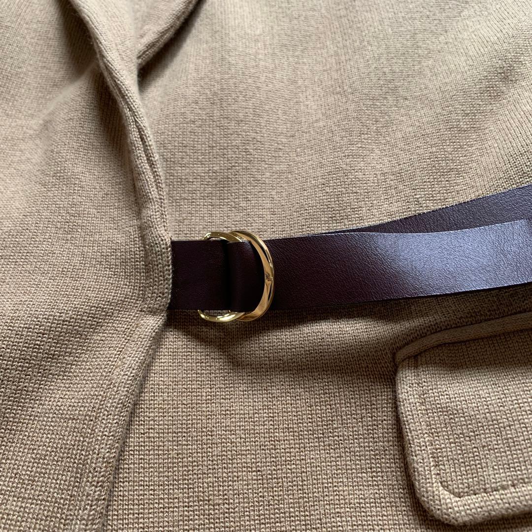 ローレンラルフローレン　レザートリムコットンブレンドブレザー　近年モデル　XS