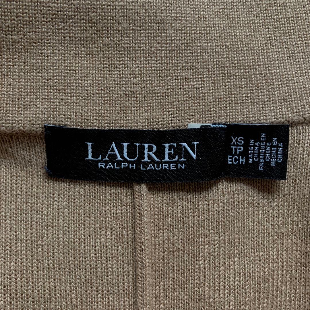 ローレンラルフローレン　レザートリムコットンブレンドブレザー　近年モデル　XS