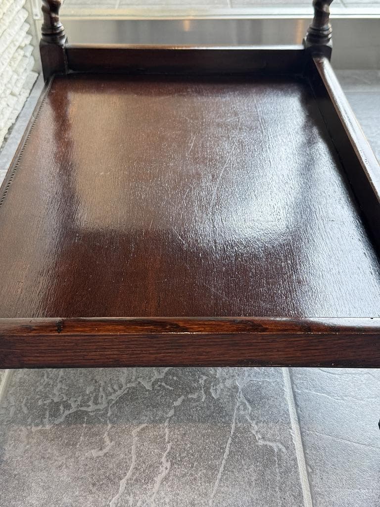 売約済み　英国　アンティーク トローリー メンテナンス済み　オーク材 ワゴン