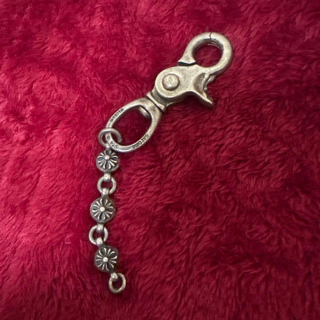 キークリップ　クロスボール　キーリング　シルバー925 ボールチェーン