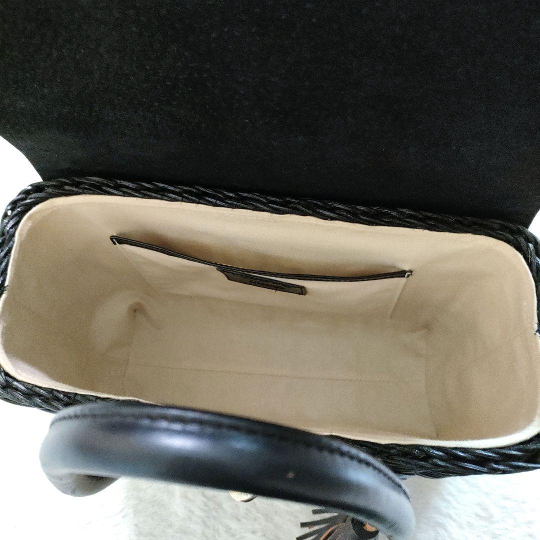 GRACE CONTINENTAL カービングトライブス　カゴバッグ 黒