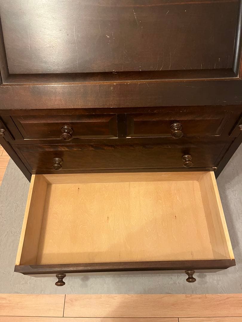 北海道民芸家具 ライティング　ビューローデスク 机 収納 和モダン 定価約35万