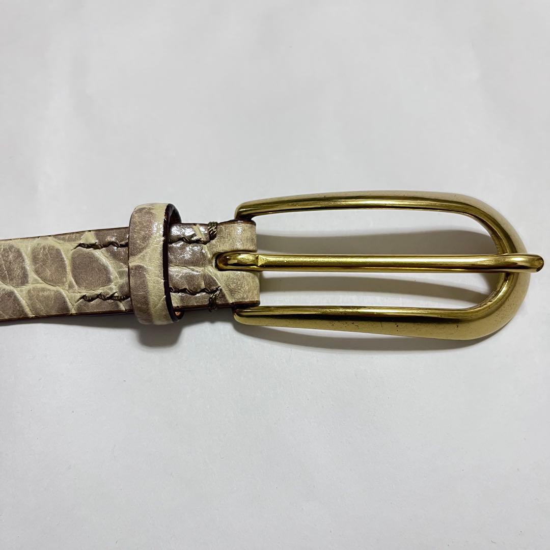 【専用】J&M Davidsonのクロコの型押しレザーベルト