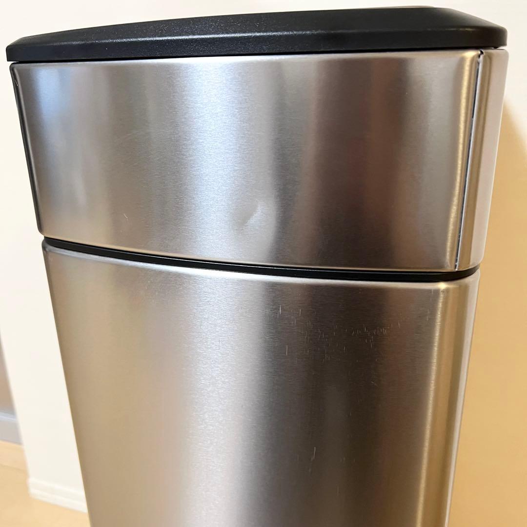 simplehuman レクタンギュラータッチバーカン 30L シルバー