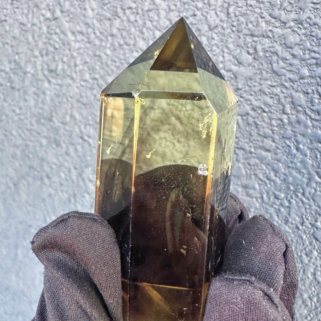 【開運 魔除】絶品❗️レインボー煙水晶スモーキーシトリン六角柱ファントムA1530