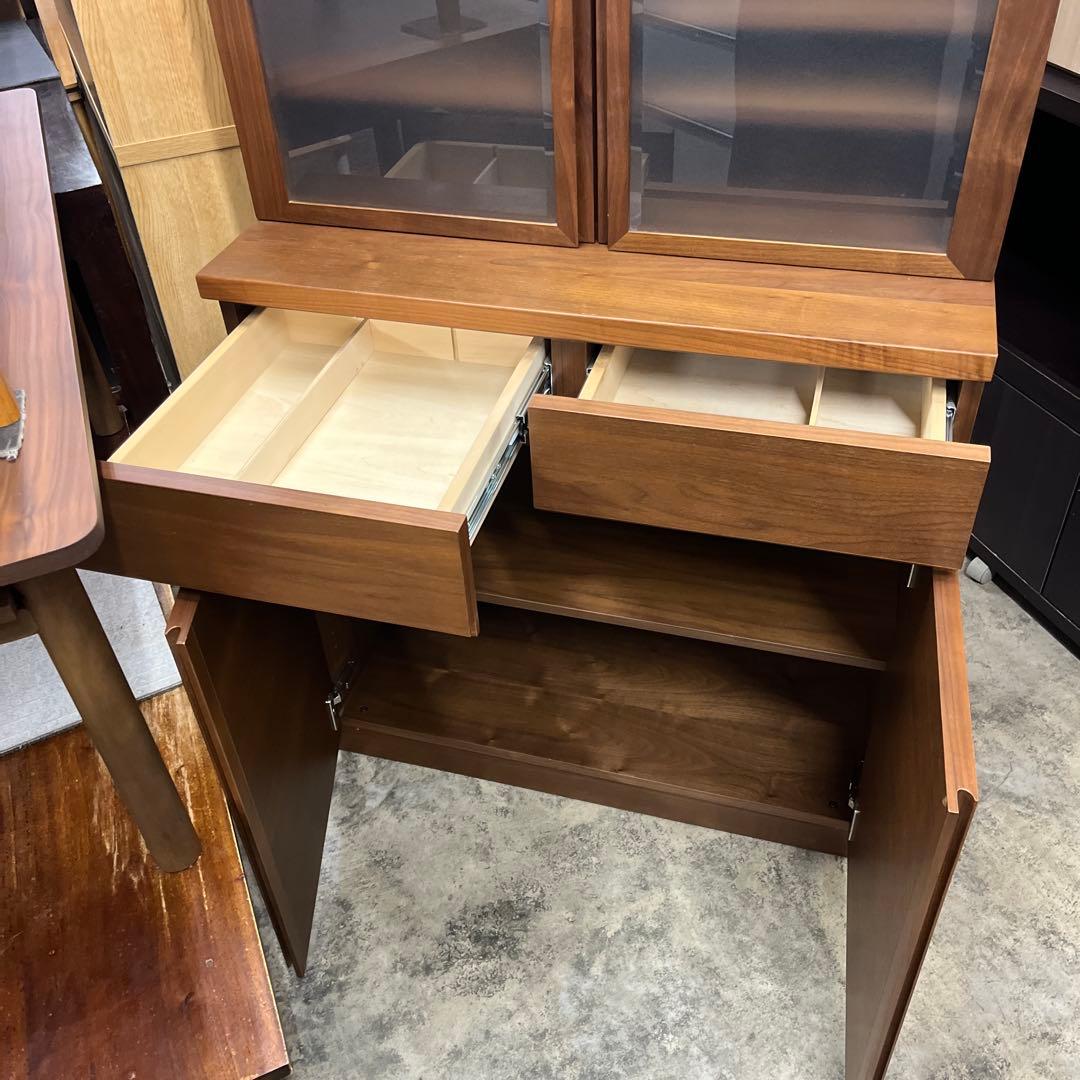 【カンディハウス】食器棚◆ウォールナット◇程度良好