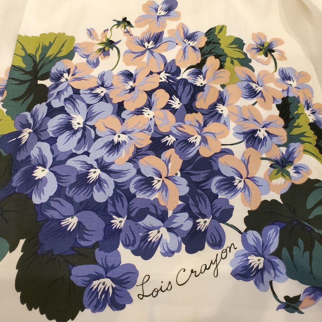 ロイスクレヨン ワンピース 紫陽花（スミレ）柄 Mサイズ