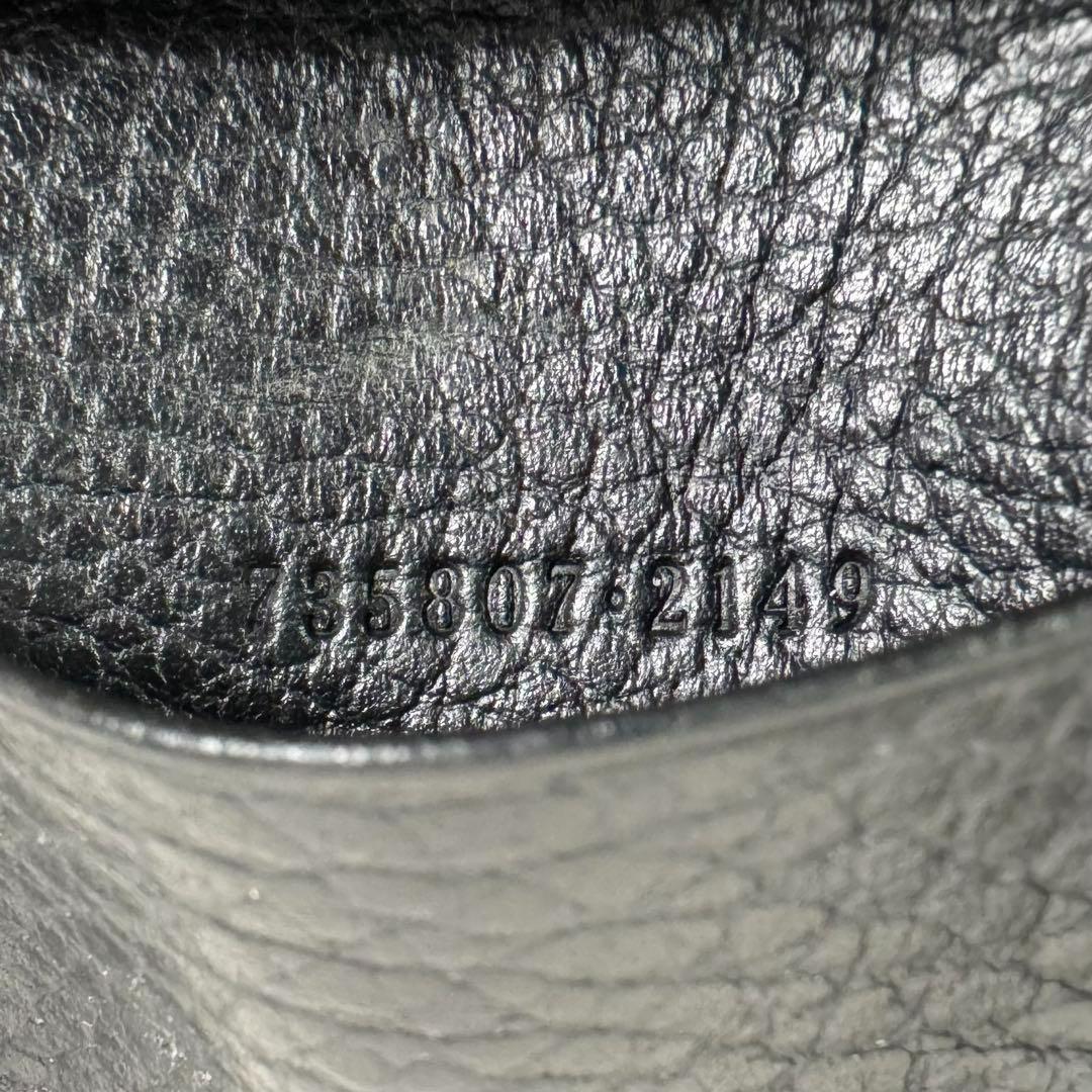 GUCCI グッチ GGマーモント レザー 6連キーケース ブラック ×ゴールド